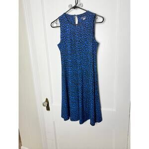 Tommy Hilfiger Blue Black Stretchy Sleeveless Swing Trapeze Dress Size 4 Career